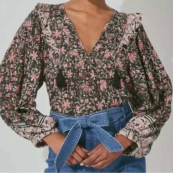 Cleobella Brynlee Blouse—Fan Print - Picture 3 of 10